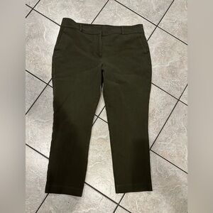 Anne Taylor Olive Green Cropped Pants Size 12